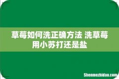 草莓如何洗正确方法 洗草莓用小苏打还是盐