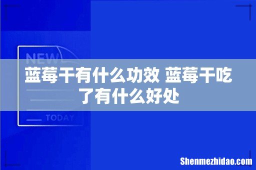 蓝莓干有什么功效 蓝莓干吃了有什么好处