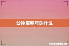 公孙离称号叫什么