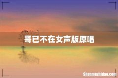哥已不在女声版原唱