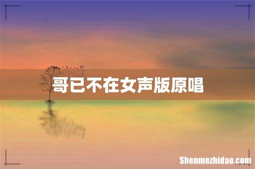 哥已不在女声版原唱
