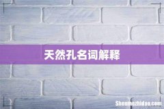 天然孔名词解释