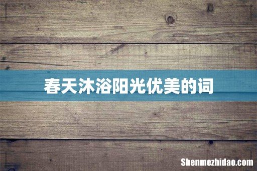 春天沐浴阳光优美的词