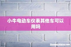小牛电动车仪表其他车可以用吗