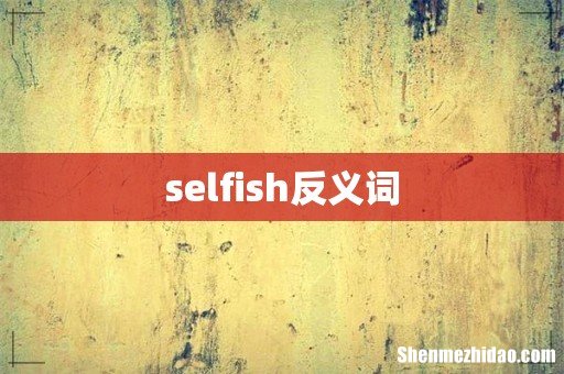 selfish反义词