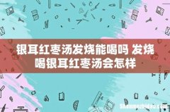 银耳红枣汤发烧能喝吗 发烧喝银耳红枣汤会怎样