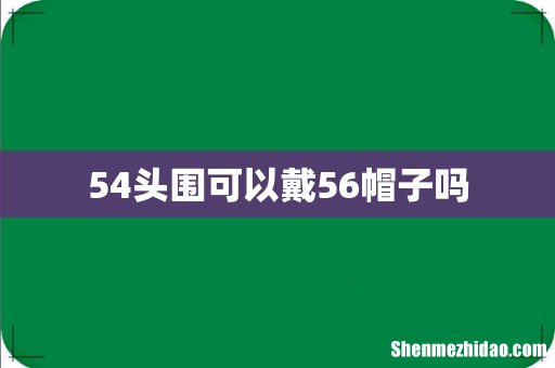 54头围可以戴56帽子吗