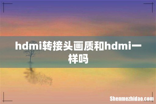 hdmi转接头画质和hdmi一样吗