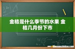 金桔是什么季节的水果 金桔几月份下市