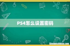 PS4怎么设置密码