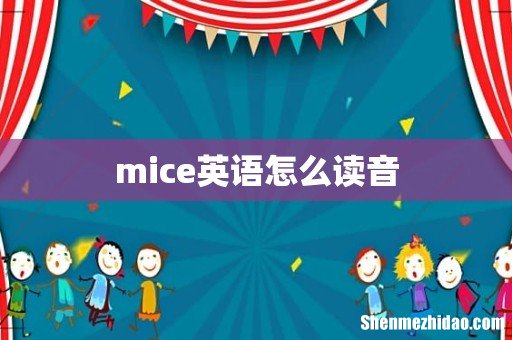 mice英语怎么读音