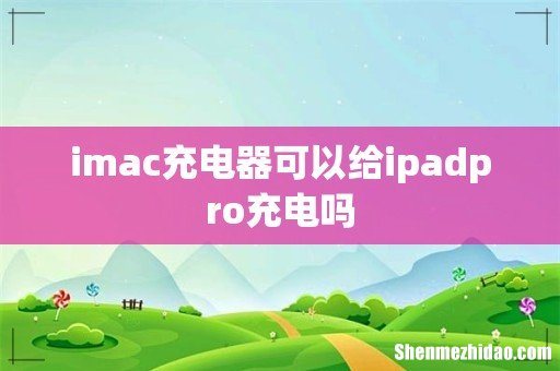 imac充电器可以给ipadpro充电吗