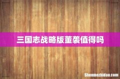 三国志战略版董袭值得吗