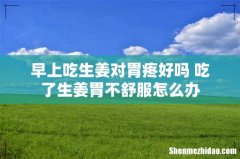 早上吃生姜对胃疼好吗 吃了生姜胃不舒服怎么办