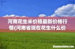 河南省现在花生什么价格 河南花生米价格最新价格行情