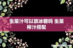 生菜汁可以放冰糖吗 生菜榨汁搭配