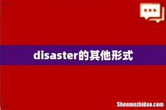 disaster的其他形式