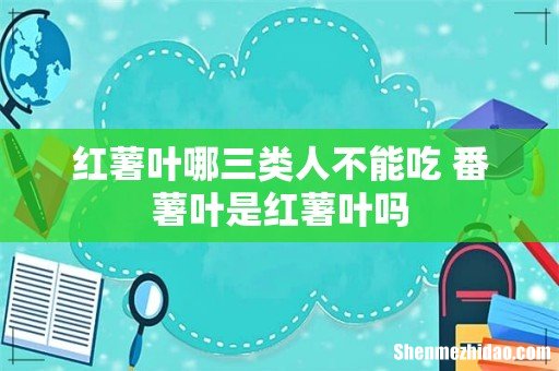 红薯叶哪三类人不能吃 番薯叶是红薯叶吗