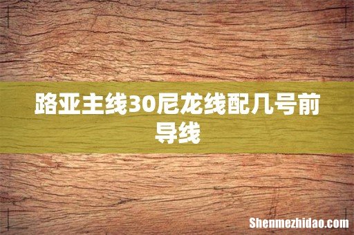 路亚主线30尼龙线配几号前导线