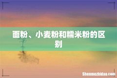 面粉、小麦粉和糯米粉的区别