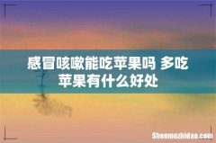 感冒咳嗽能吃苹果吗 多吃苹果有什么好处