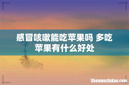 感冒咳嗽能吃苹果吗 多吃苹果有什么好处