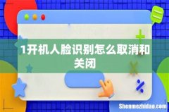 1开机人脸识别怎么取消和关闭