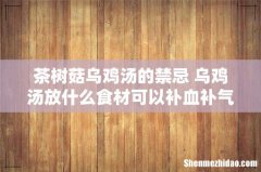 茶树菇乌鸡汤的禁忌 乌鸡汤放什么食材可以补血补气