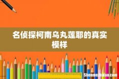 名侦探柯南乌丸莲耶的真实模样