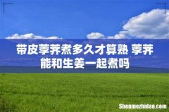 带皮荸荠煮多久才算熟 荸荠能和生姜一起煮吗