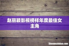 赵丽颖影视榜样年度最佳女主角