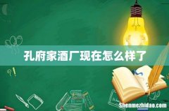 孔府家酒厂现在怎么样了