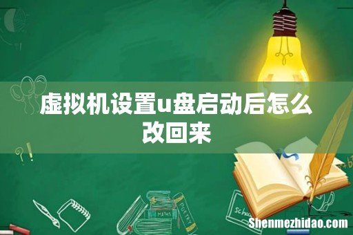 虚拟机设置u盘启动后怎么改回来