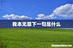 我本无罪下一句是什么