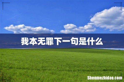我本无罪下一句是什么