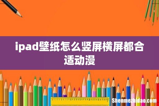 ipad壁纸怎么竖屏横屏都合适动漫