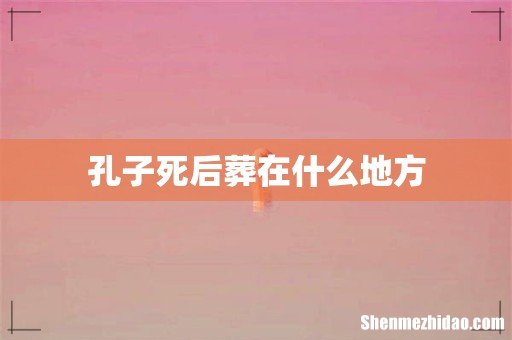 孔子死后葬在什么地方