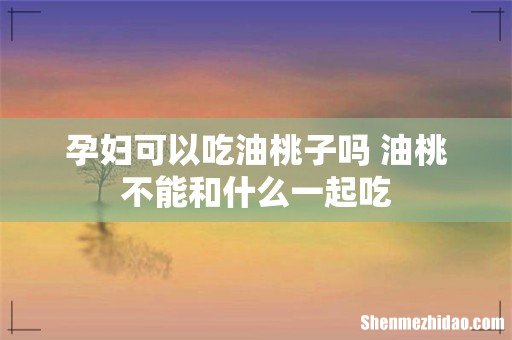 孕妇可以吃油桃子吗 油桃不能和什么一起吃