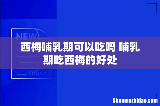 西梅哺乳期可以吃吗 哺乳期吃西梅的好处