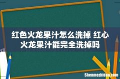 红色火龙果汁怎么洗掉 红心火龙果汁能完全洗掉吗