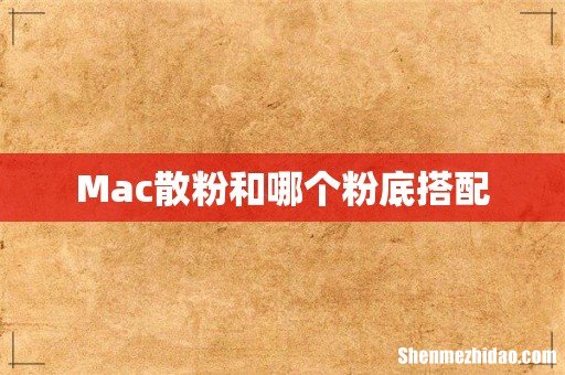 Mac散粉和哪个粉底搭配