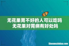 无花果胃不好的人可以吃吗 无花果对胃病有好处吗