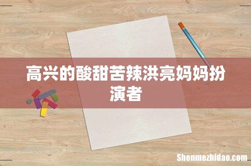 高兴的酸甜苦辣洪亮妈妈扮演者
