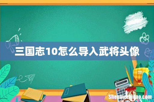三国志10怎么导入武将头像