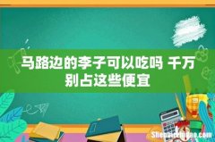 马路边的李子可以吃吗 千万别占这些便宜