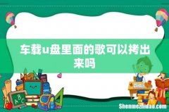 车载u盘里面的歌可以拷出来吗