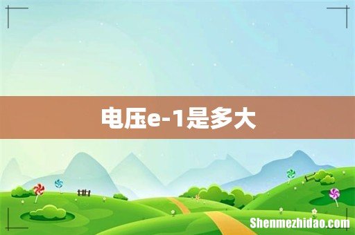 电压e-1是多大