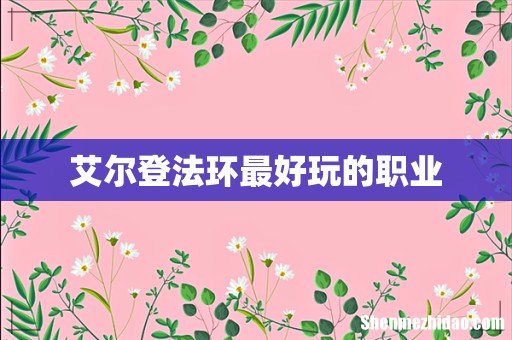 艾尔登法环最好玩的职业