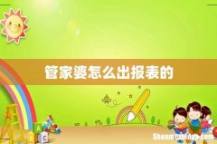 管家婆怎么出报表的