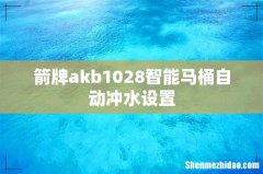 箭牌akb1028智能马桶自动冲水设置